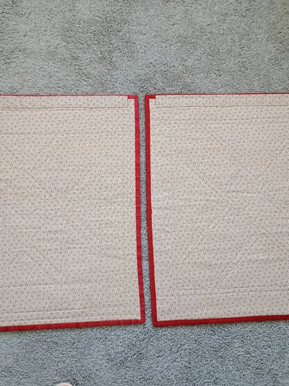 ❤️RED BLUE TAN GOLD QUILT STAR WALLHANGINGS (SET OF 2) AMERICANA PATRIOTIC